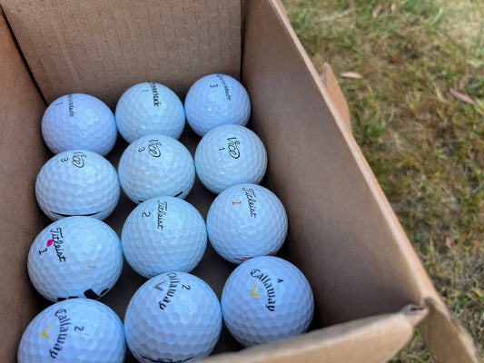 12 x Premium Golf Balls – Mixed Brands