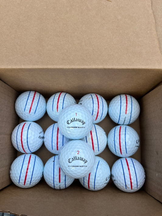 12 x Premium Callaway Chrome Soft Triple Track Golf Balls – White