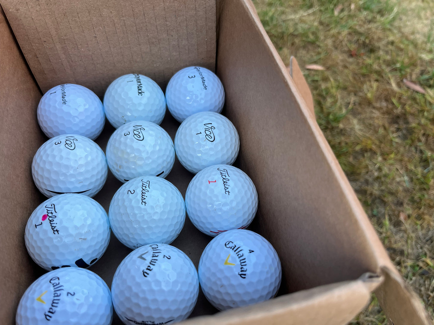 12 x Premium Golf Balls – Mixed Brands